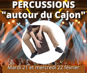 ﻿Stage : « Autour du Cajon » (percussions)