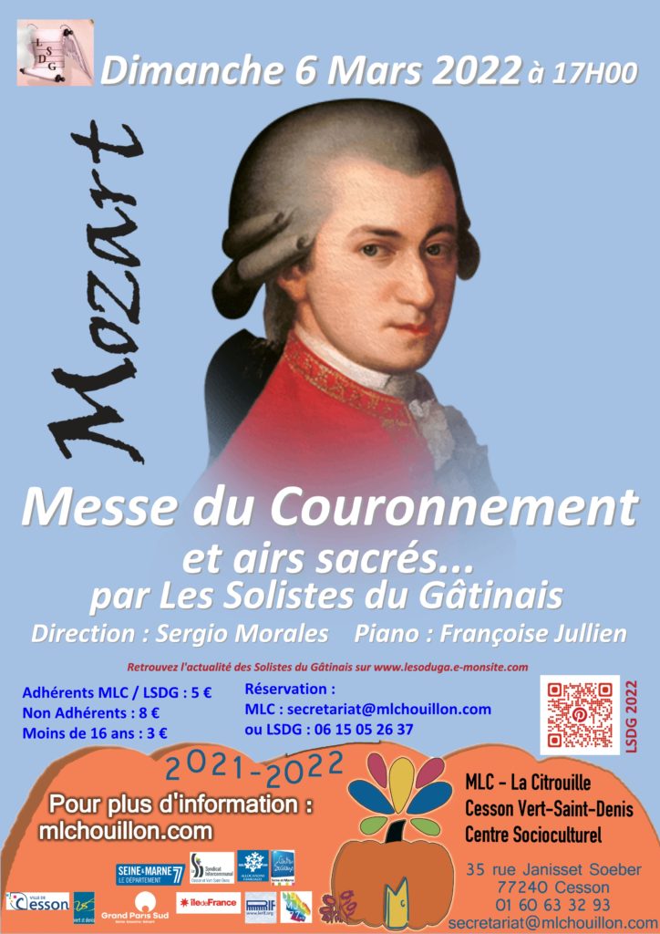 Concert - Messe du Couronnement  et airs sacrés dimanche 6 mars 2022 à 17h à la Citrouille