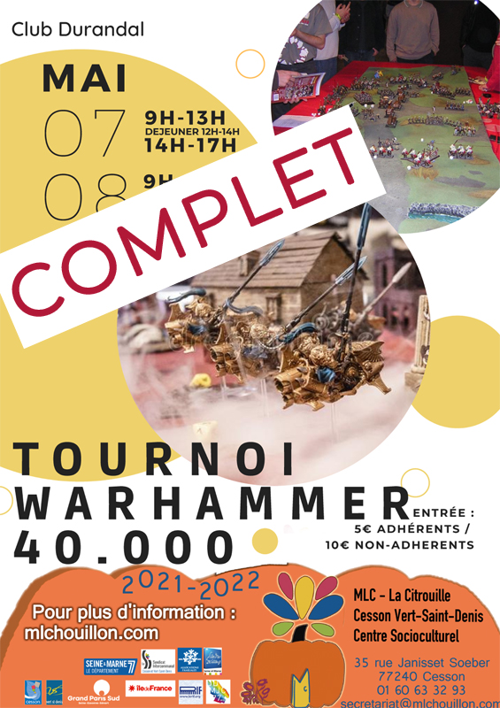 Tournoi du Club Durandal : Warhammer 40.000