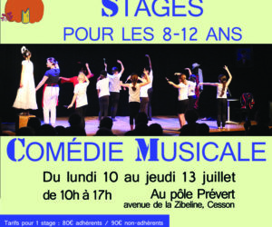 Comédie musicale : stage du 10 au 13 juillet 2023 à Cesson